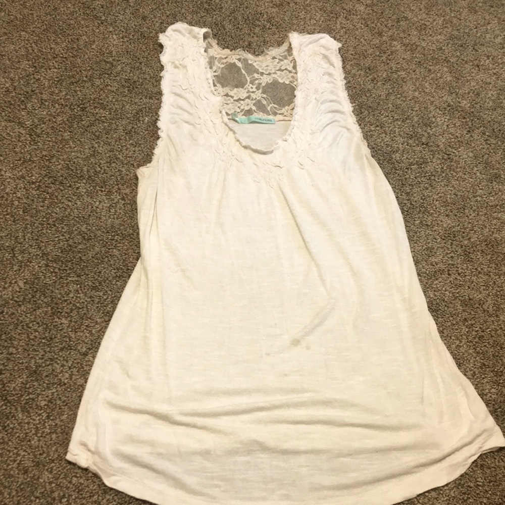 Maurices lace white tank